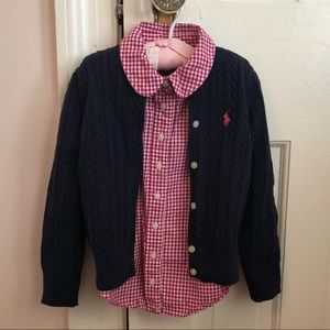 Little Girls RL Shirt & Sweater (size 4/4T)
